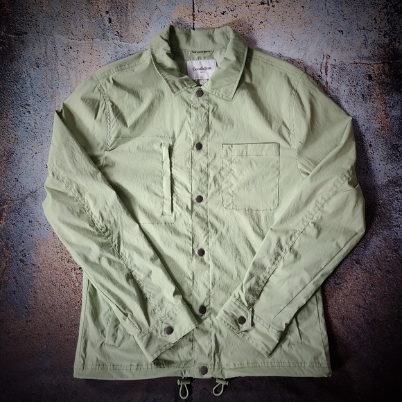 Small Casual Green Lightweight Button Jacket Goodfellow & Co - Picture 1 of 11